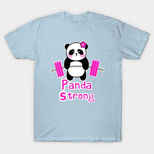 Fitness panda, gym girl, fitness girl T-Shirt by TimAddisonArt